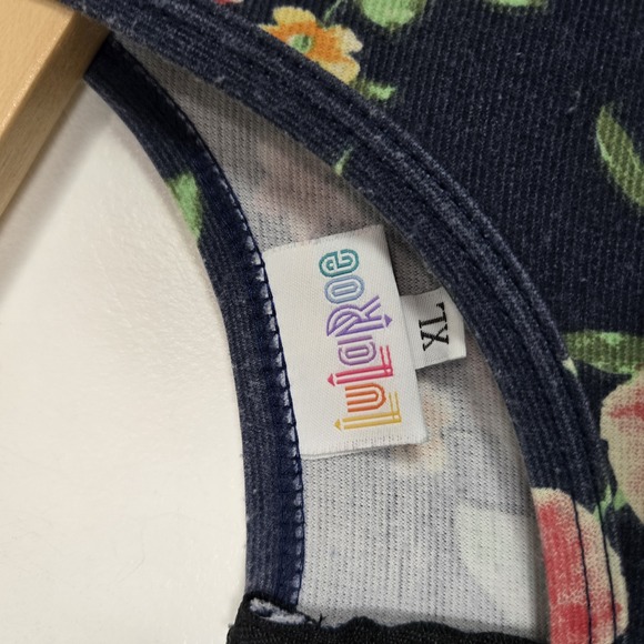 Lularoe Amelia floral print Blue XL - Picture 2 of 3